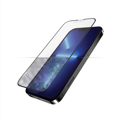 PanzerGlass iPhone 13 Pro Max 2.5D 耐衝擊霧面抗眩光玻璃保護貼-黑