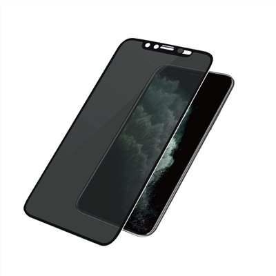 PanzerGlass iPhone 11 Pro Max 神鬼駭客(防窺+防駭+耐衝擊)2.5D鋼化玻璃保護貼-黑