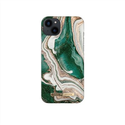 IDEAL OF SWEDEN iPhone 14 Plus 北歐時尚瑞典流行手機殼-金色翡翠大理石