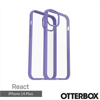 OtterBox iPhone 14 Plus React輕透防摔殼-紫