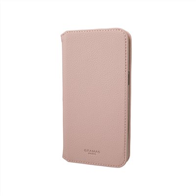 Gramas iPhone 14 時尚工藝 掀蓋式皮套- Shrink (粉)
