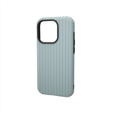 Gramas iPhone 14 Pro 軍規防摔經典手機殼- Rib (霧霾藍)