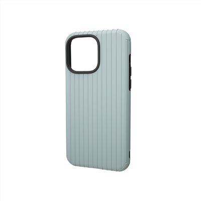 Gramas iPhone 14 Pro Max 軍規防摔經典手機殼- Rib (霧霾藍)