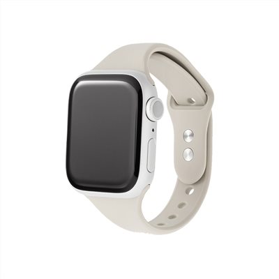 Gramas Apple Watch 38/40/41/42mm 矽膠雙扣錶帶-米白色