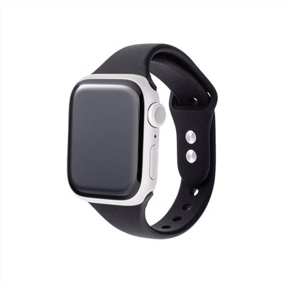 Gramas Apple Watch 44/45/46/49mm 矽膠雙扣錶帶-黑色