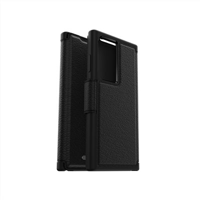 OtterBox Samsung Galaxy S23 Ultra Strada步道者系列真皮掀蓋保護殼-黑