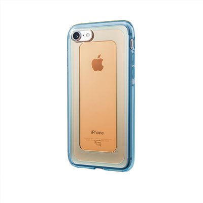 GRAMAS iPhone SE3 / SE2 / 8 / 7 日本漾透寶石防震殼- (橙藍)