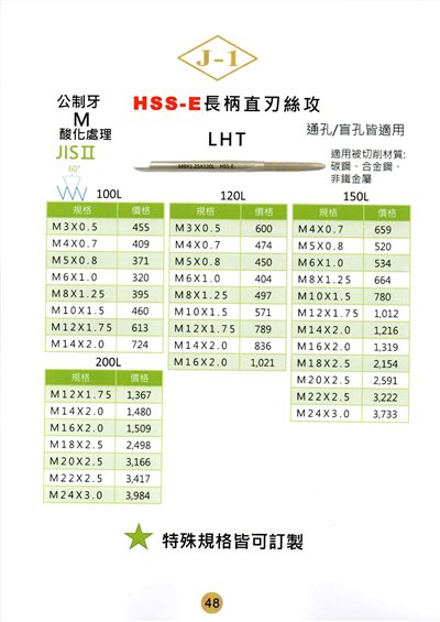 加長直刃絲攻