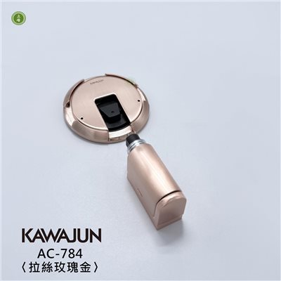 KAWAJUN_AC-784【隱藏式螺絲】卡式地板門擋〈拉絲玫瑰金〉
