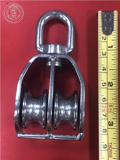 白鐵雙車豆滑輪 25mm
