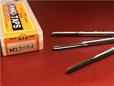 M2.3 x 0.4 HTD 早坂精密工業 公制螺絲攻1-3攻三支組