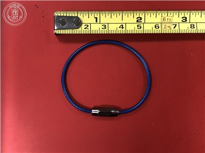 彩色多功能白鐵鋼索圈 15cm  (藍色)