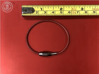 彩色多功能白鐵鋼索圈 15cm  (紅色)
