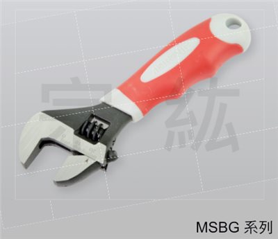 MSBG 極短型大開口活動板手(膠炳)