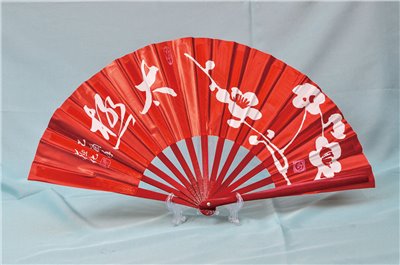 E-09紅蔥扇(紅色-紅骨)太級:梅花(台灣製)