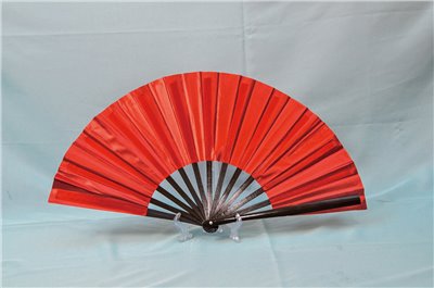 E-21紅蔥扇(紅色-黑骨)(空白)(台灣製)