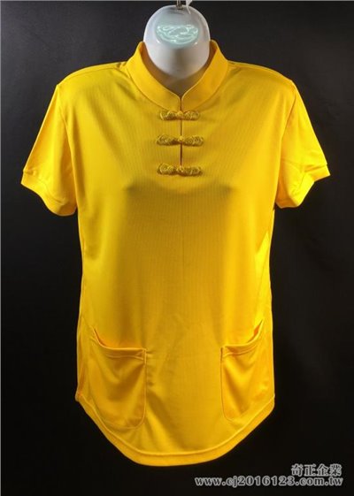 U-12三排扣(領口:立領)吸濕排汗(高爾)台灣製造