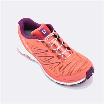 SALOMON 野跑鞋 女款 L39248500 珊瑚紅.白.葡萄紫 法國進口