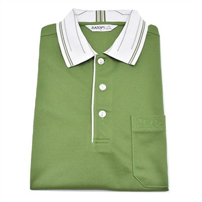 瑞多仕 DB8419 男款THERMOCOOL 男POLO 草綠色/米色芽