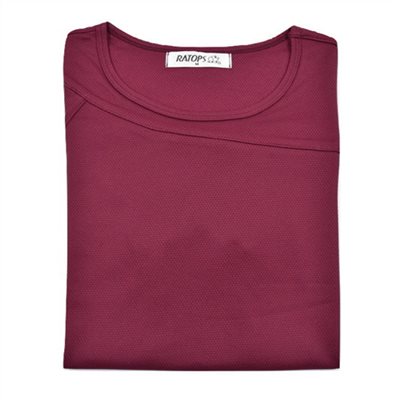 瑞多仕 DB8428 女款THERMOCOOL 女圓領協配 葡萄紫色/西瓜紅色