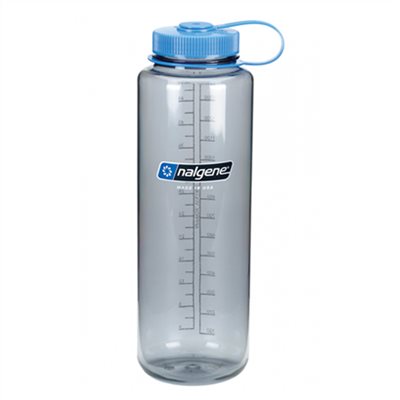 Nalgene美國專業大容量1500cc寬嘴水壼2178-0048煙霧灰 登山.健行.運動.戶外.旅遊.水瓶/學生水壺