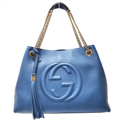 【GUCCI 古馳】 536196 SOHO雙G LOGO 流蘇雙鍊手提/肩背兩用包 
