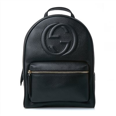 【GUCCI 古馳】536192 經典SOHO系列GG LOGO牛皮金鍊後背包