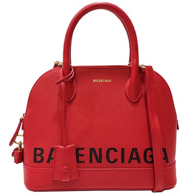 【Balenciaga 】518873 經典Balenciaga 印字手提／斜背兩用包(紅色)