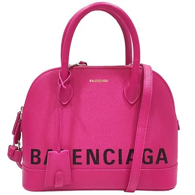 【Balenciaga 】518873 經典Balenciaga 印字手提／斜背兩用包(桃色)