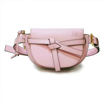 【LOEWE 羅威】321.54.Z58 Gate牛皮迷你腰包(粉色)