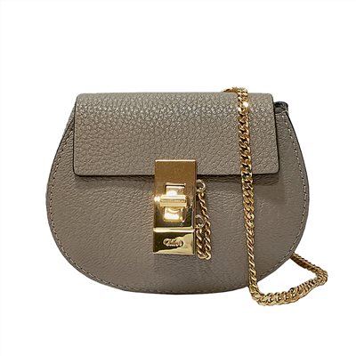 【Chloe’ 蔻依】CHC21SP10094423W Drew系列小牛皮迷你斜背包/腰包(深灰色)