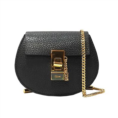 【Chloe’ 蔻依】CHC21SP100944001 Drew系列小羊皮迷你斜背包/腰包(黑色)