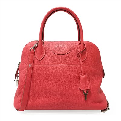 【Hermes 愛馬仕】H073419CK 經典Bolide 31 柏莉 系列Swift小牛皮手提/肩背斜背包(S5番茄紅)