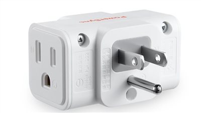 PowerSync 群加 TC3303N9 3P轉3P 三插壁插(白) 轉接 擴充插座