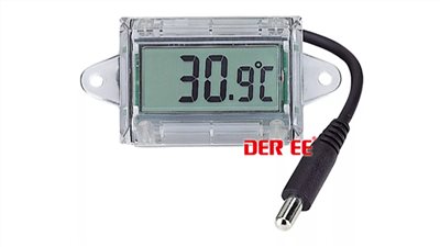 DER EE 得益  防水迷你型溫度計 防水型LCD溫度計附線 DE-30W