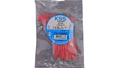 凱士士 KSS 尼龍紮線帶 紅色 100入 CV-100RD
