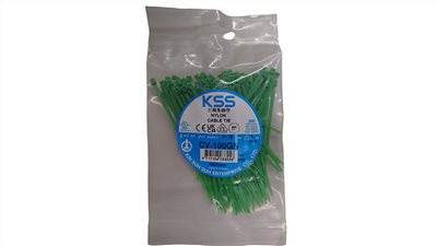 凱士士 KSS 尼龍紮線帶 綠色 100入 CV-100GN