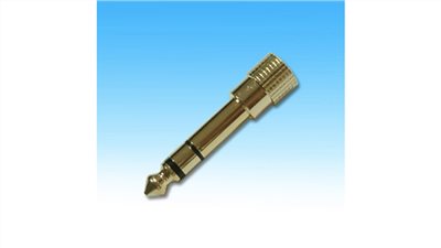 音樂用轉接頭  6.3立體公頭-3.5立體母座 鍍金頭 P/D1125