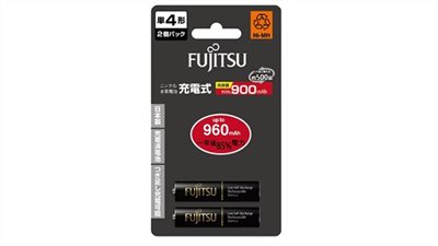 FUJITSU HR-4UTHC(2B) 960mAh 4號低自放鎳氫充電電池 2入