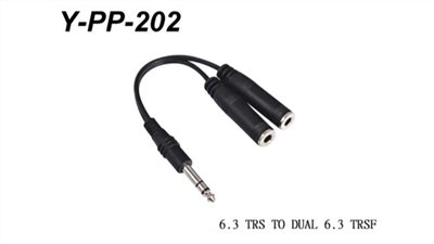 Stander Y-PP-202 6.3mm 立體聲公頭轉 兩個 6.3mm 母頭音源訊號分接線