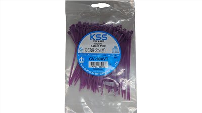 凱士士 KSS 尼龍紮線帶 紫色 100入 CV-100VT
