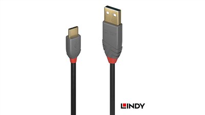 LINDY 林帝 USB 2.0 Type-C/公 to Type-A/公 傳輸線 2米 36887