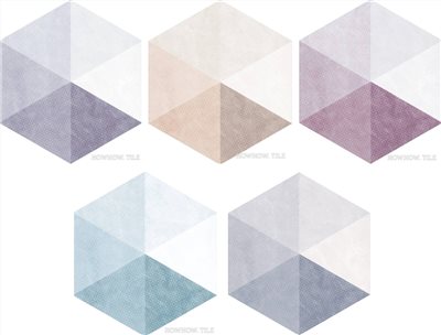 西班牙 彩色幾何六角磚（25*29cm)JY358