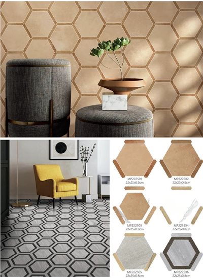 西班牙 創新異形六角磚 (22*25cm) DC358
