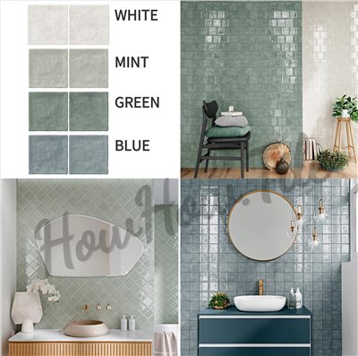 西班牙 復古風格 亮面VS霧面 小色磚 10x20CM 西班牙磁磚/復古磚/方塊磚