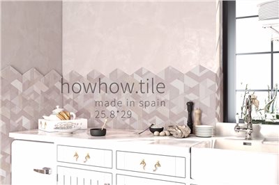 西班牙 宇宙魔方立體造型六角磚(25.8*29)  AD442