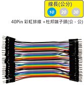 40P 雙頭杜邦 公-公 10CM 彩虹排線