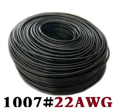 0.65mm單心線 1007#22  黑色  一捲60M