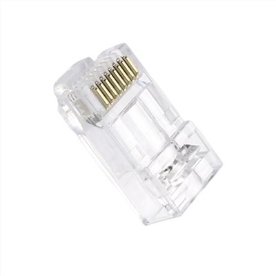 CAT6 8P8C RJ45  三叉網路頭鍍金頭  穿透式單排 50入