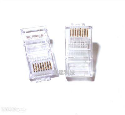Cat.5e 穿透式 8P8C 水晶頭 100入